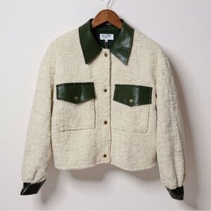 Crosby by Mollie Burch Gemma‎ Ivory Vegan Shearling Jacket Size M